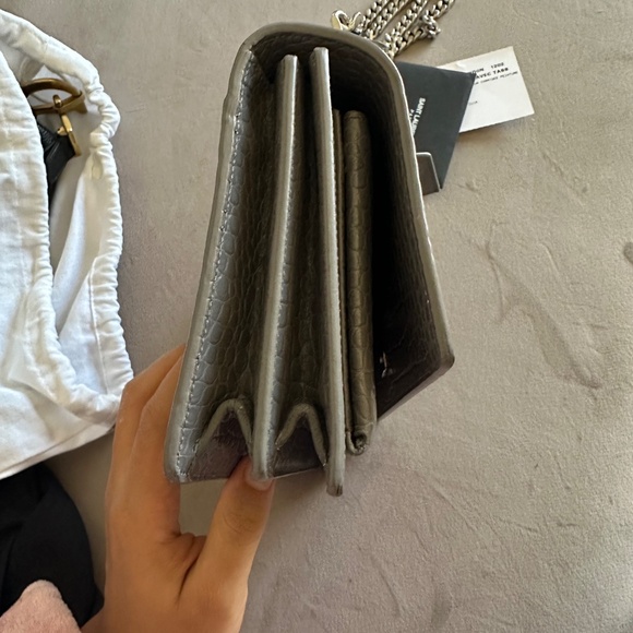 Saint Laurent crocodile sunset bag Medium - Picture 3 of 6